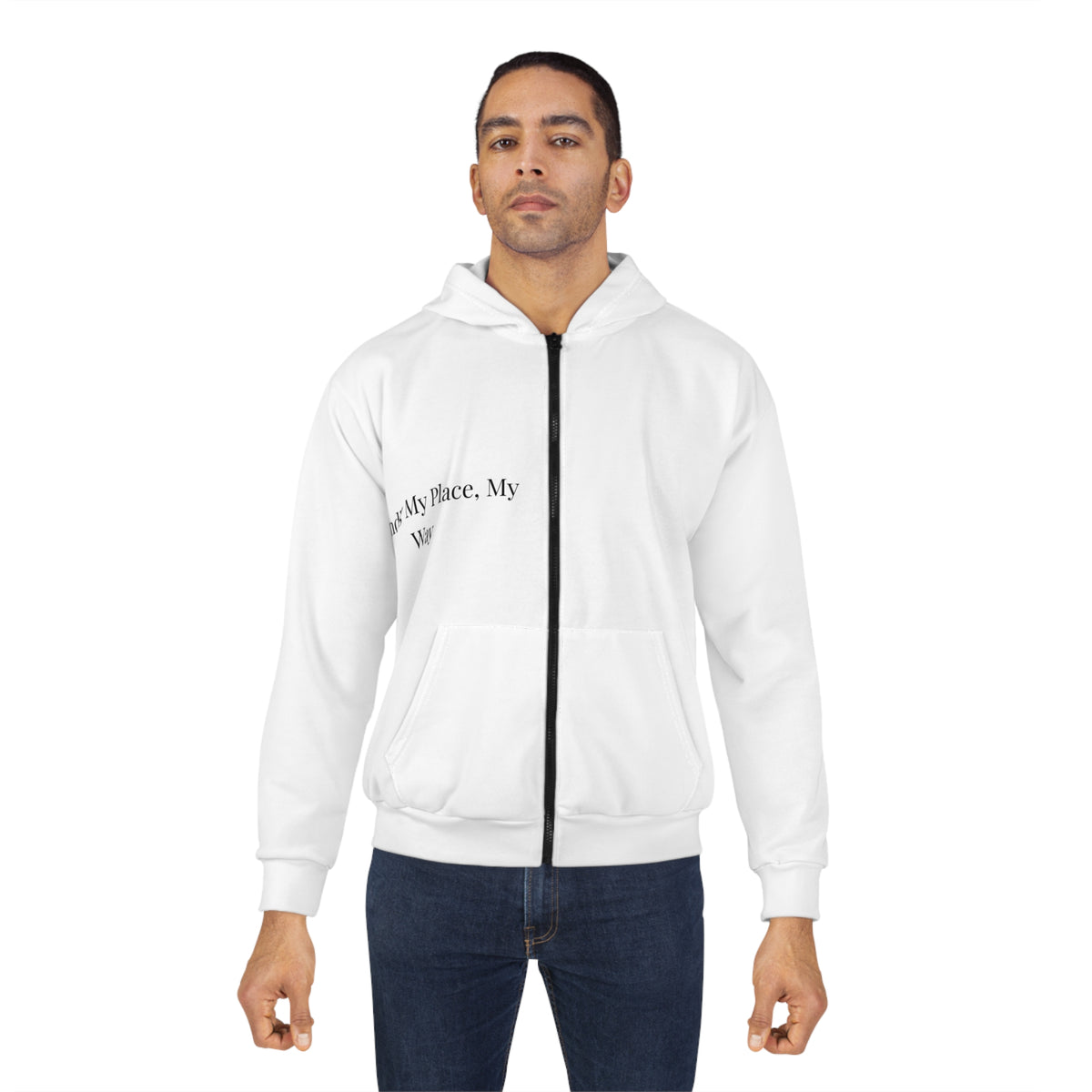 Finding My Place, My Way Minimalist Zip Hoodie – Inspirational Everyday Hoodie for Women