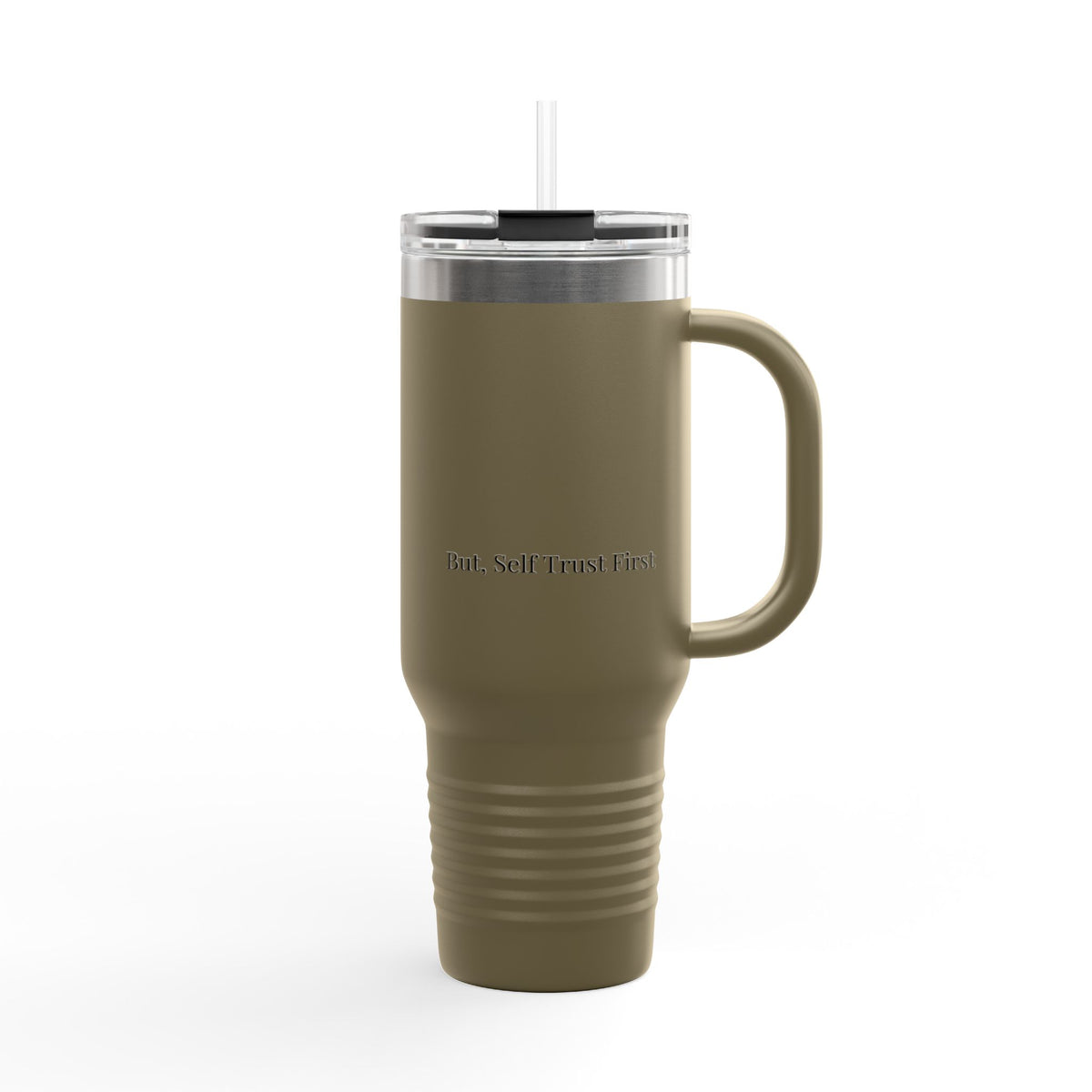 But Self Trust First 40oz Insulated Travel Mug – Stainless Steel Minimal Tumbler for Everyday Use