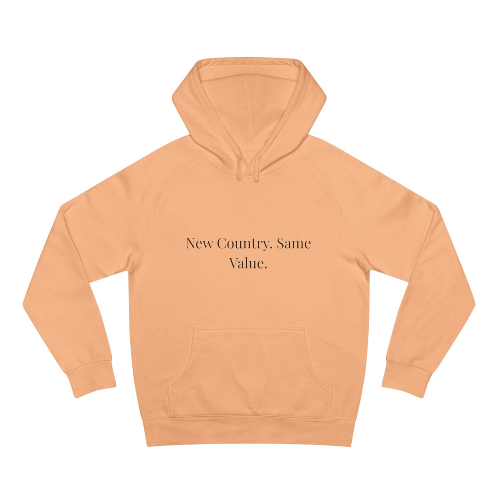 New Country, Same Values Minimalist Pullover Hoodie – Inspirational Statement Hoodie for Women