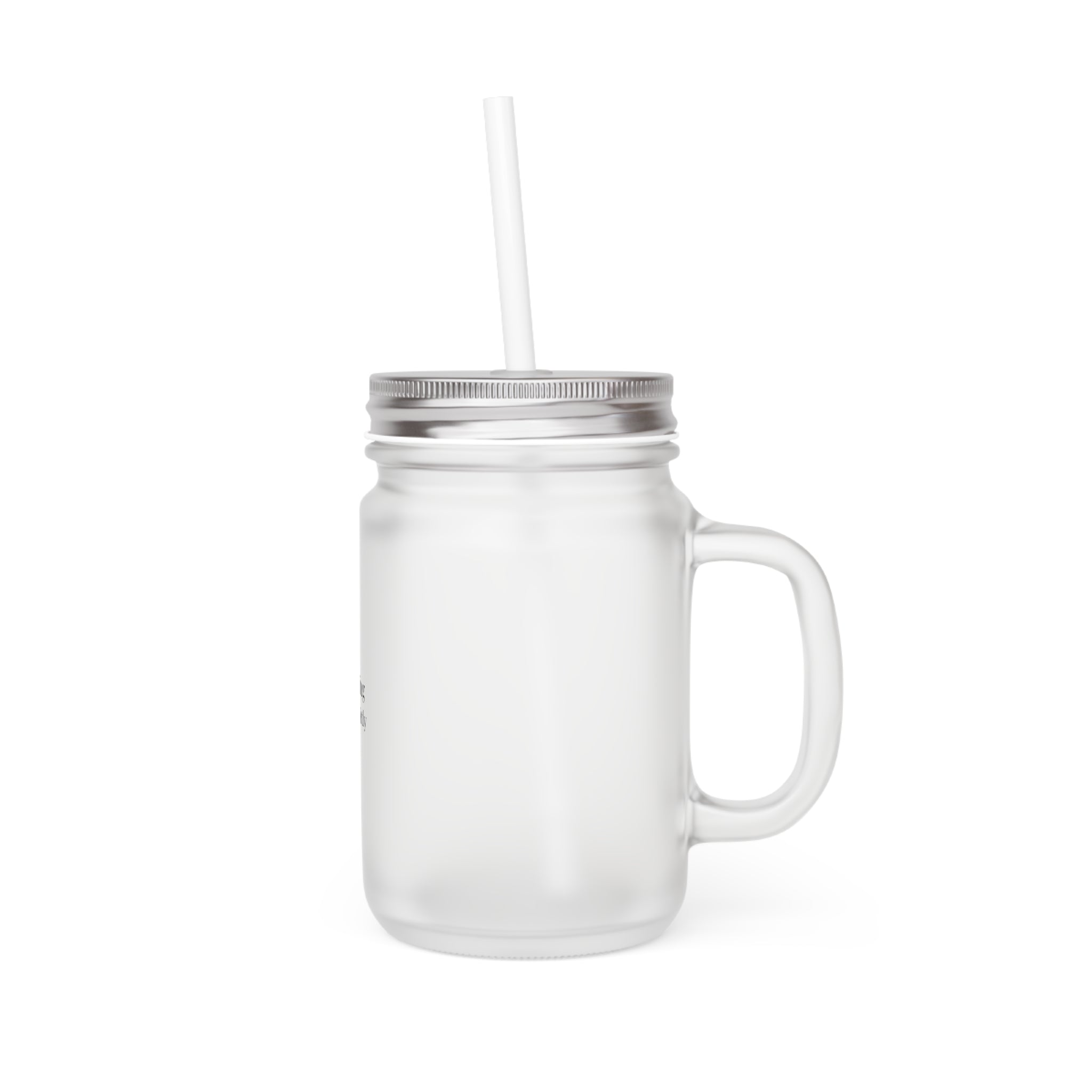 Becoming Quietly Mason Jar Tumbler – Frosted Glass Drinkware with Straw