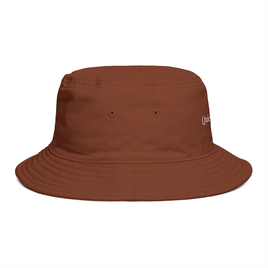 Quietly Powerful Bucket Hat – Minimalist Embroidered Sun Hat for Women