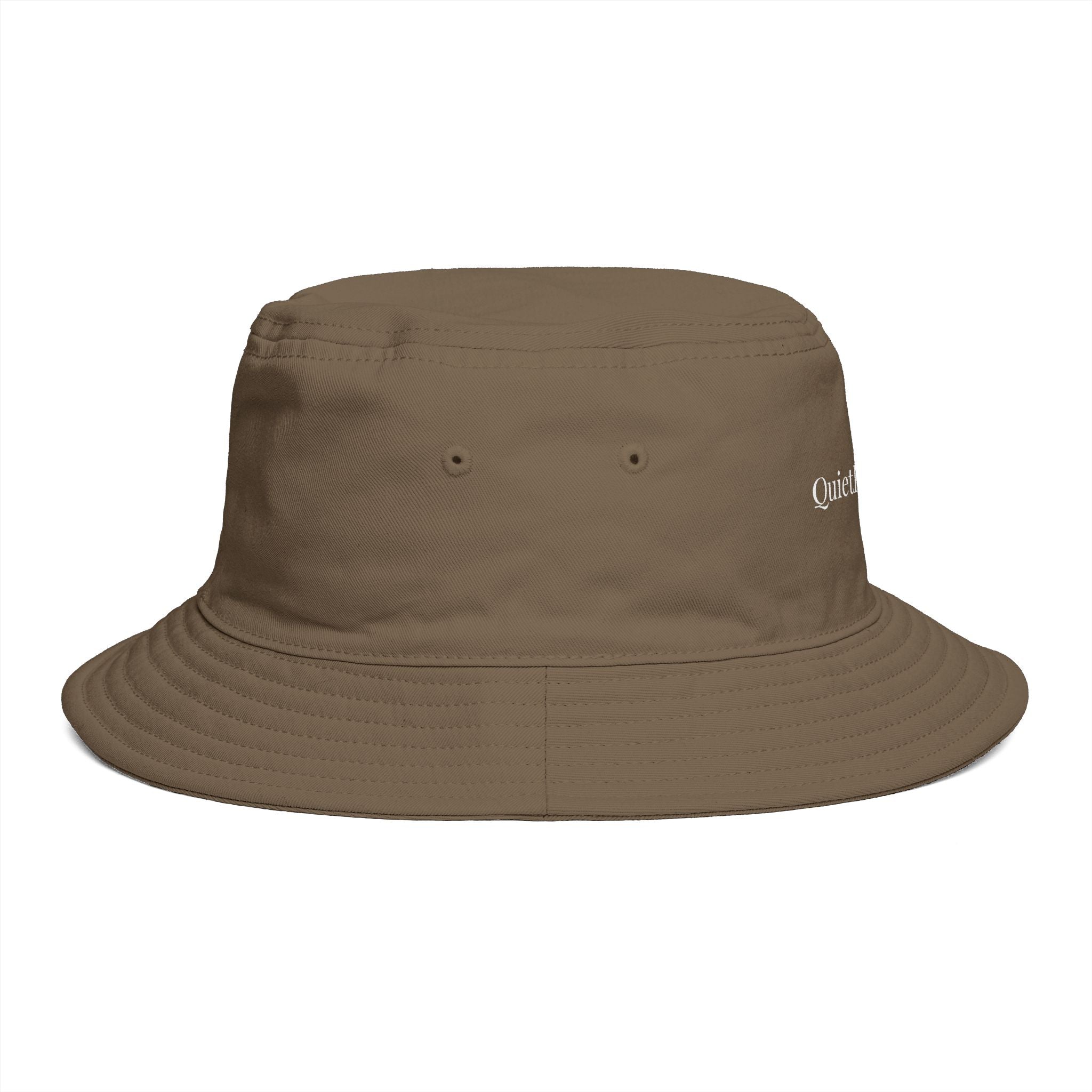 Quietly Powerful Bucket Hat – Minimalist Embroidered Sun Hat for Women