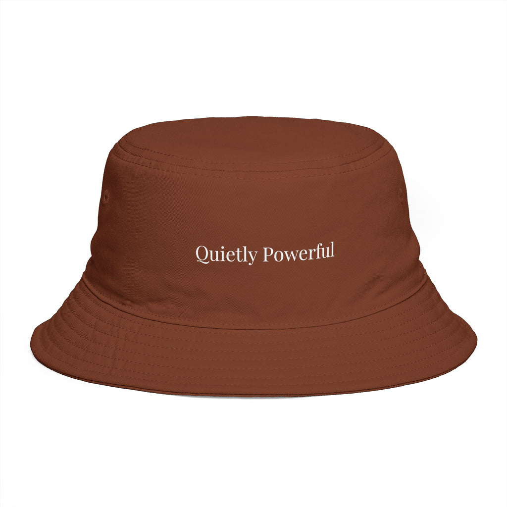 Quietly Powerful Bucket Hat – Minimalist Embroidered Sun Hat for Women