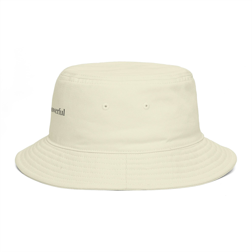 Quietly Powerful Bucket Hat – Minimalist Embroidered Sun Hat for Women