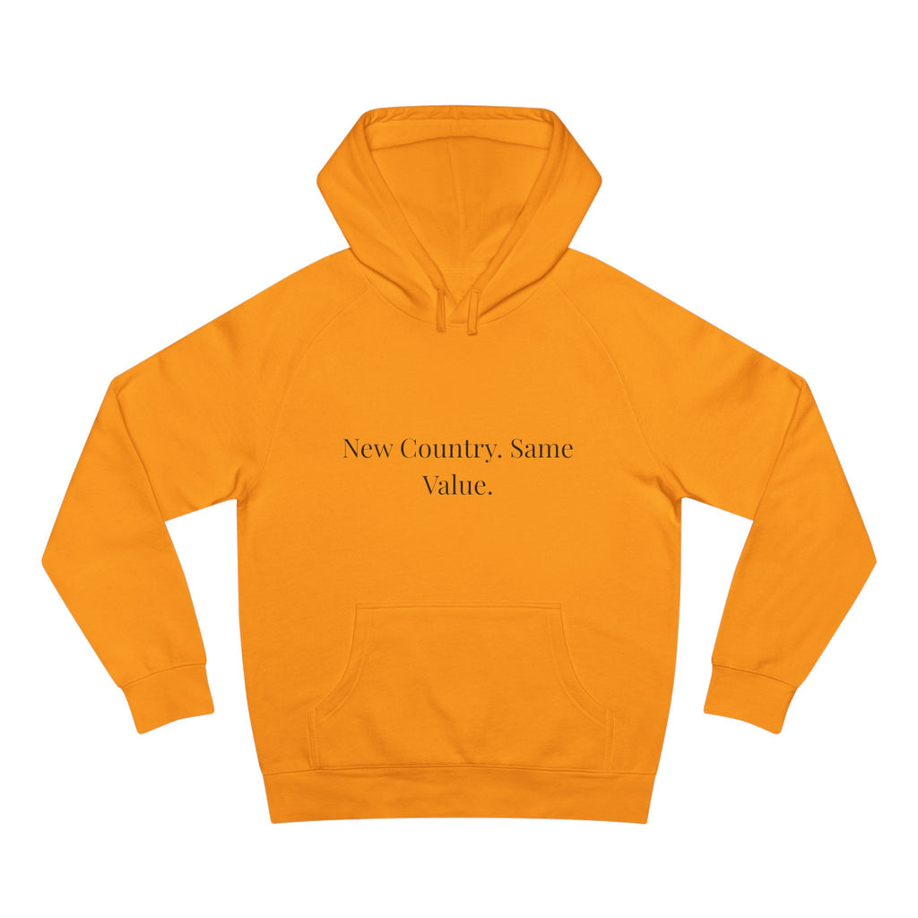 New Country, Same Values Minimalist Pullover Hoodie – Inspirational Statement Hoodie for Women