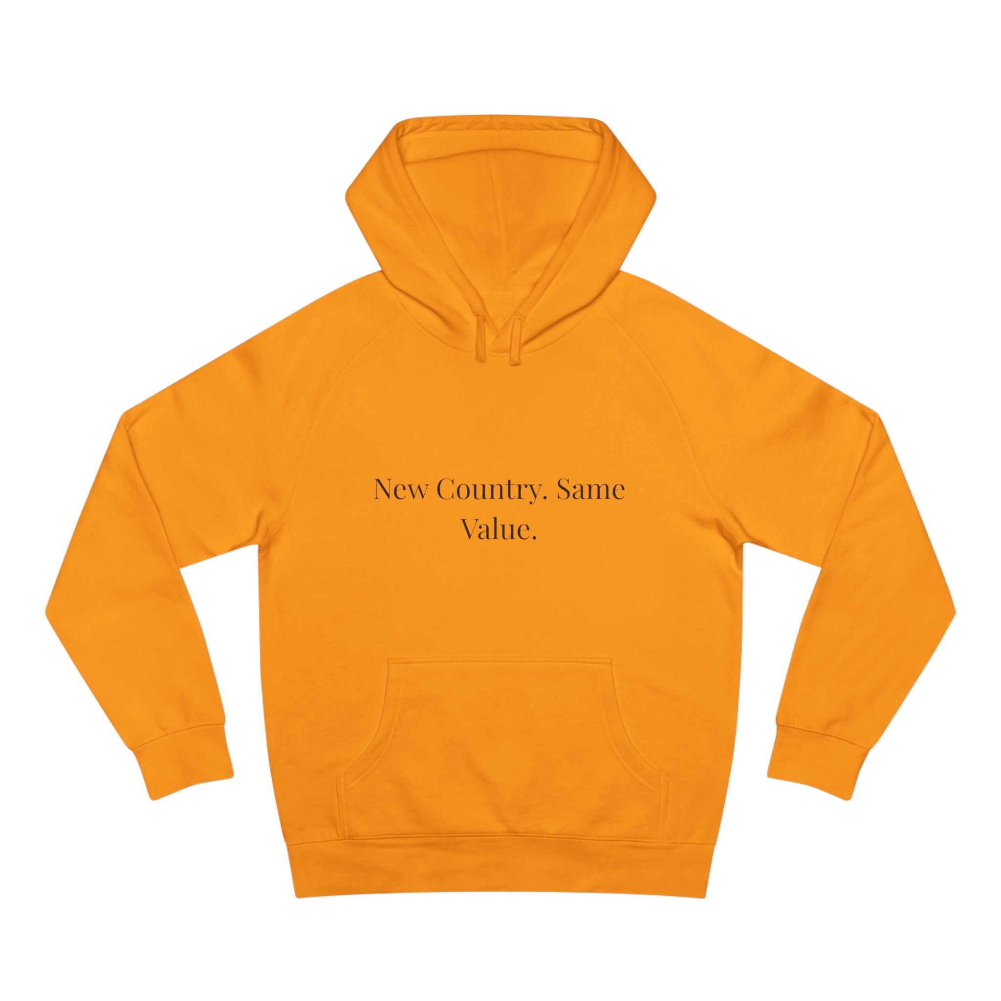 New Country, Same Values Minimalist Pullover Hoodie – Inspirational Statement Hoodie for Women