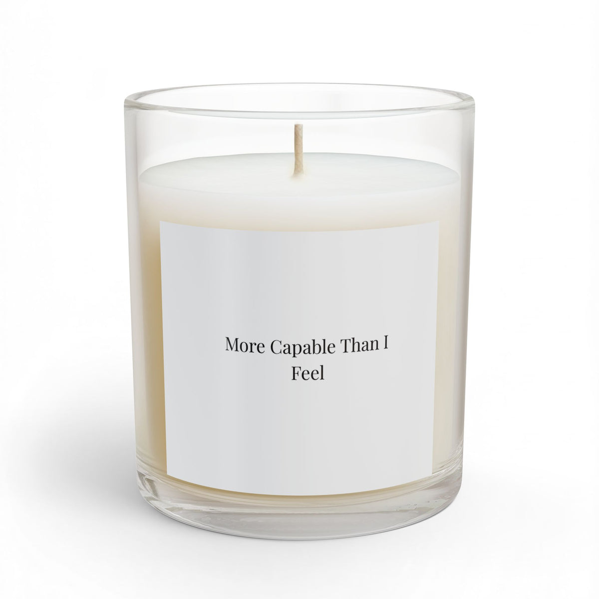 More Capable Than I Feel” Affirmation Candle – Elegant Motivation for Ambitious Women (11oz Glass Candle)