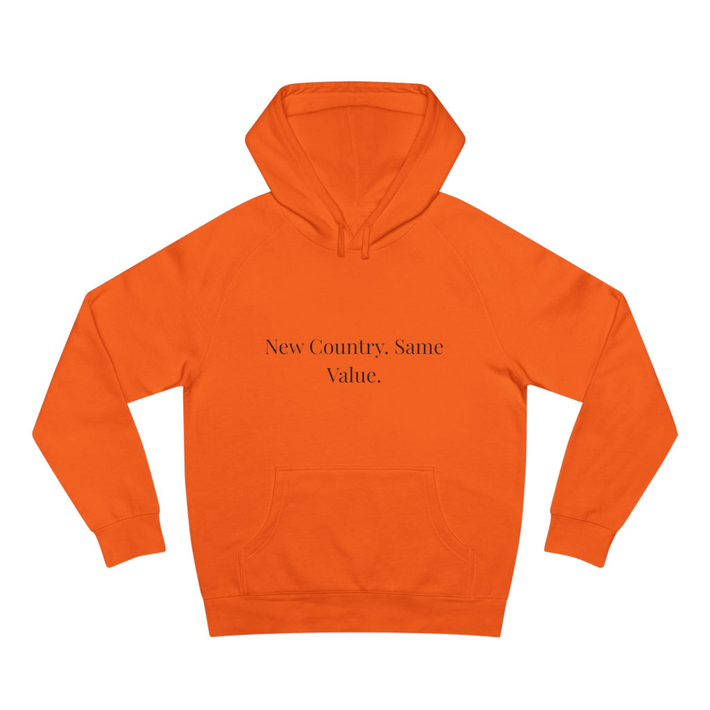 New Country, Same Values Minimalist Pullover Hoodie – Inspirational Statement Hoodie for Women