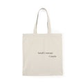 Small Courage Counts Tote Bag – Minimalist Natural Canvas Tote for Everyday Use