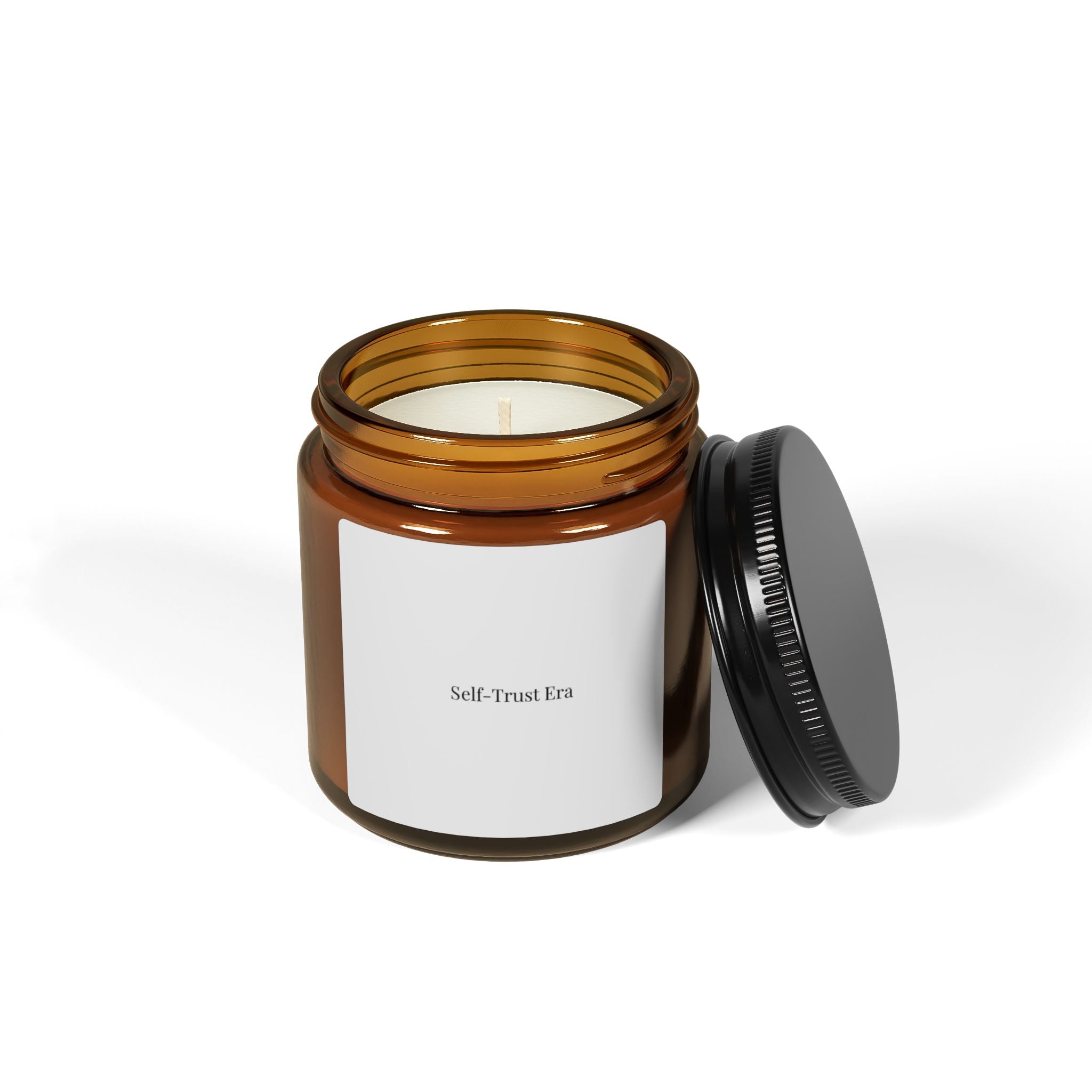 Self-Trust Extra” Soy Candle – Luxury Affirmation Candle for Confident Women (Amber Jar, Scented)