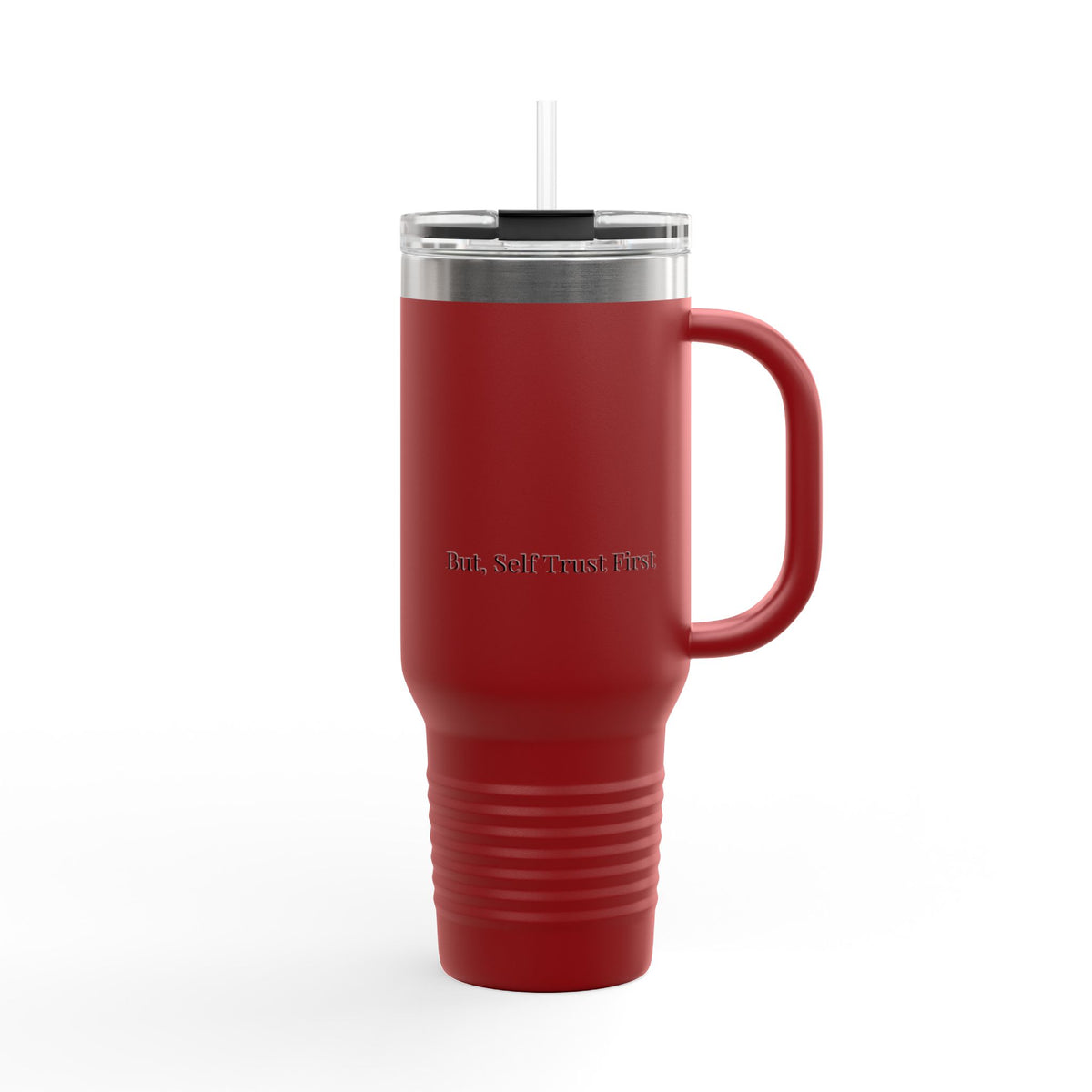But Self Trust First 40oz Insulated Travel Mug – Stainless Steel Minimal Tumbler for Everyday Use