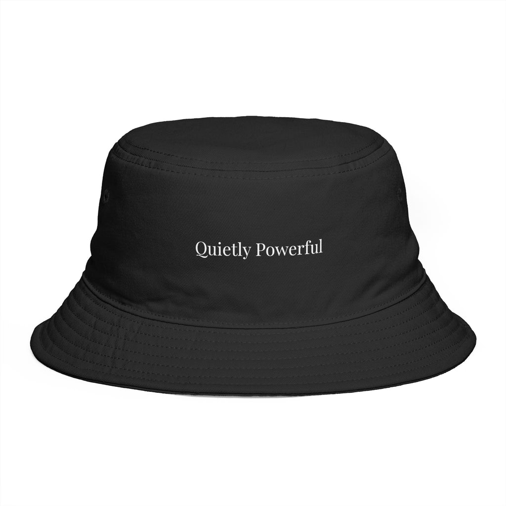 Quietly Powerful Bucket Hat – Minimalist Embroidered Sun Hat for Women