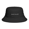 Quietly Powerful Bucket Hat – Minimalist Embroidered Sun Hat for Women