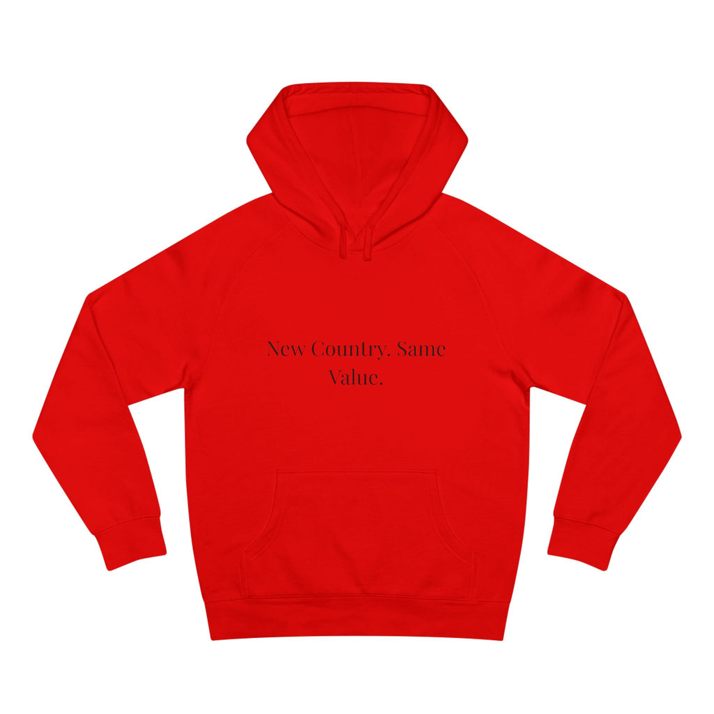 New Country, Same Values Minimalist Pullover Hoodie – Inspirational Statement Hoodie for Women