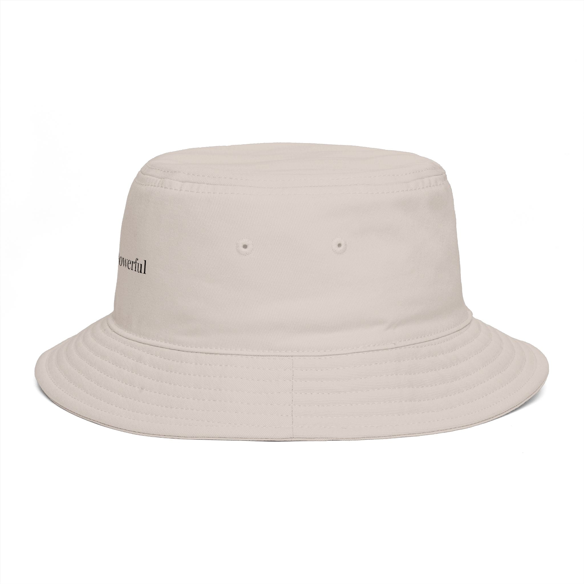 Quietly Powerful Bucket Hat – Minimalist Embroidered Sun Hat for Women