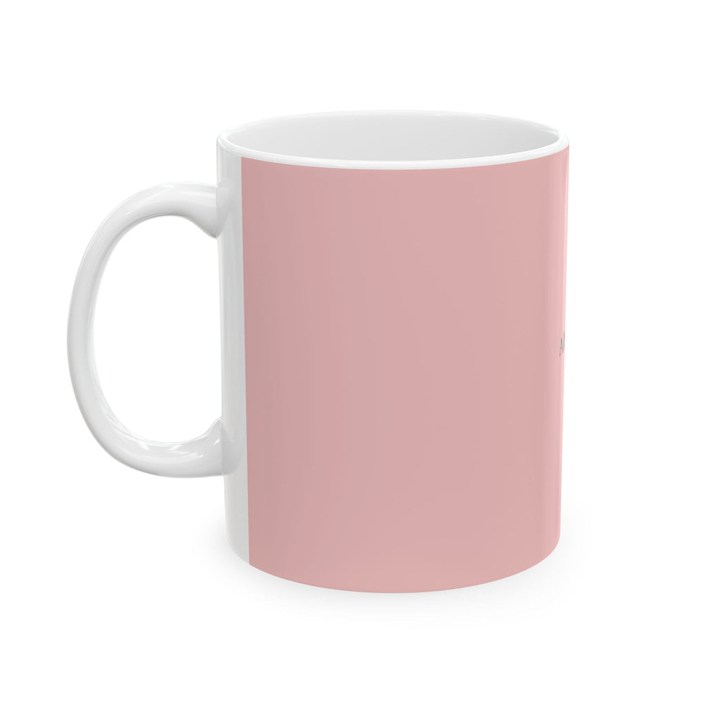 Pink Ceramic Mug – Feminine Minimal Coffee Cup (11oz, 15oz)