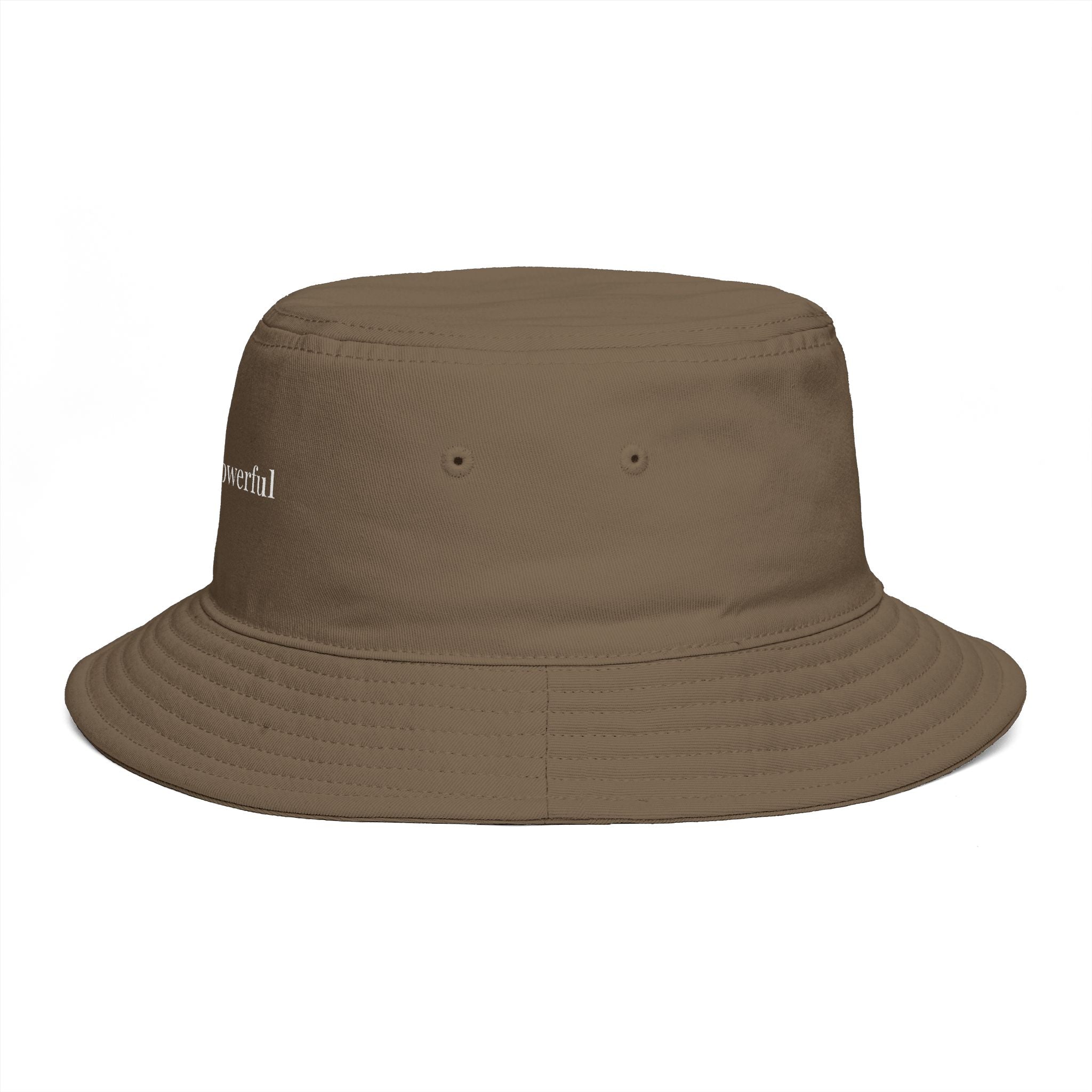 Quietly Powerful Bucket Hat – Minimalist Embroidered Sun Hat for Women