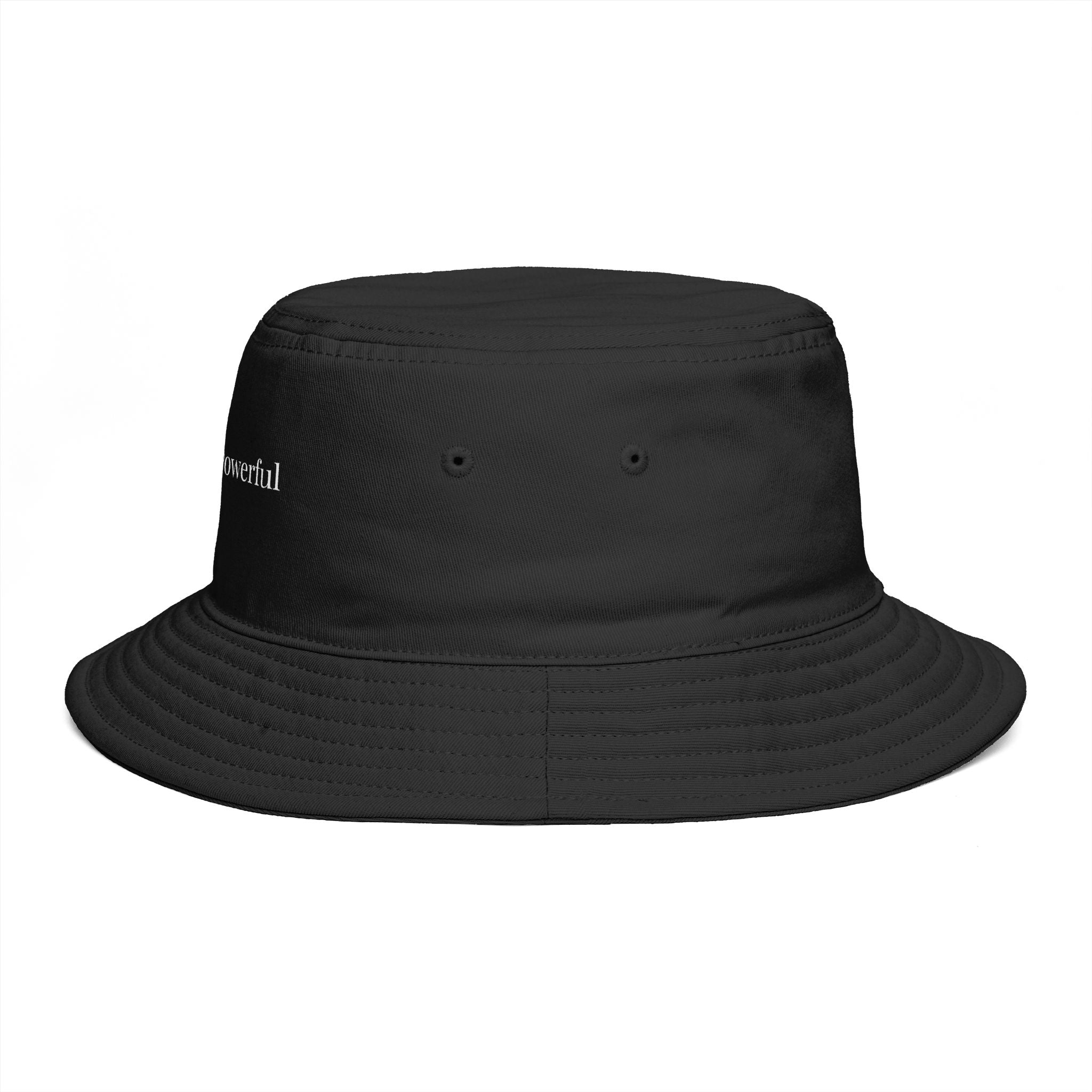 Quietly Powerful Bucket Hat – Minimalist Embroidered Sun Hat for Women