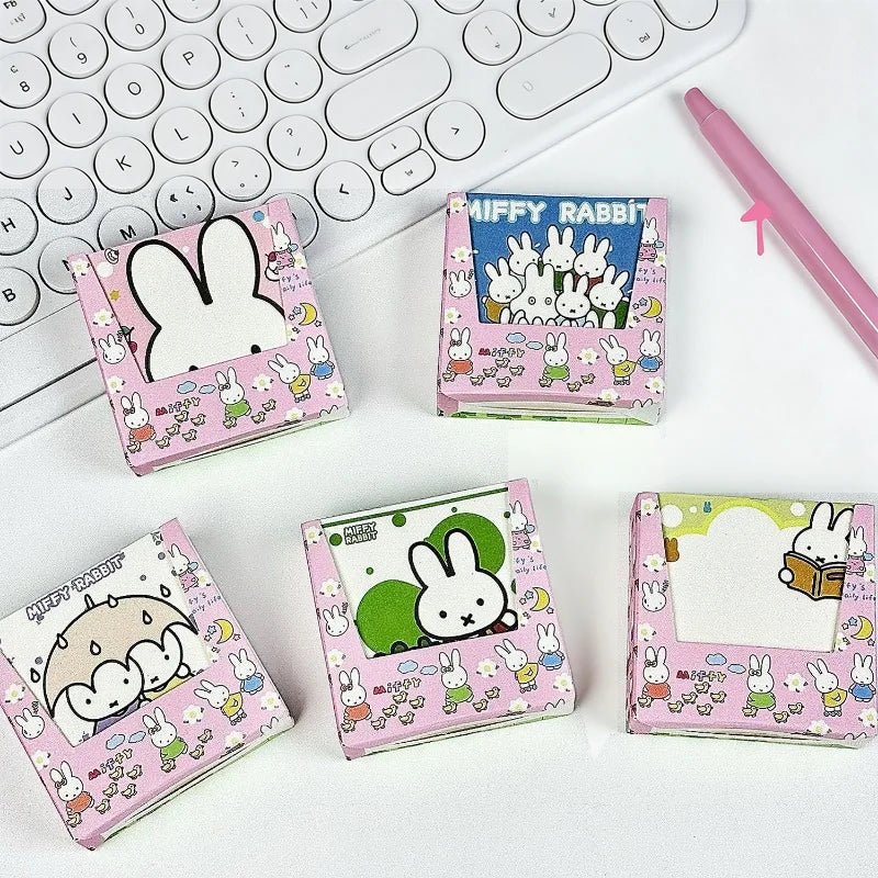 Miffy Cute Sticky Notes Cartoon Pattern Anime Merchandise Sticky Note Students Kawaii Stationery Office Supplies Party Gifts New