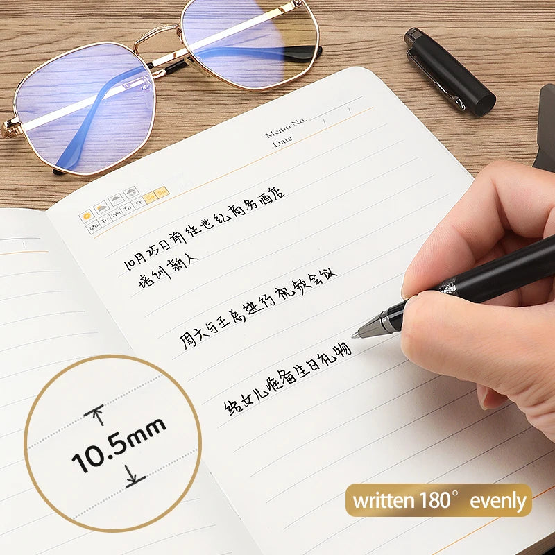 BAOKE T26 Business Exquisite Gift Set Black, Grey PU Leather Notebook 0.7mm Metal Black Pen 96 Sheets Notebook