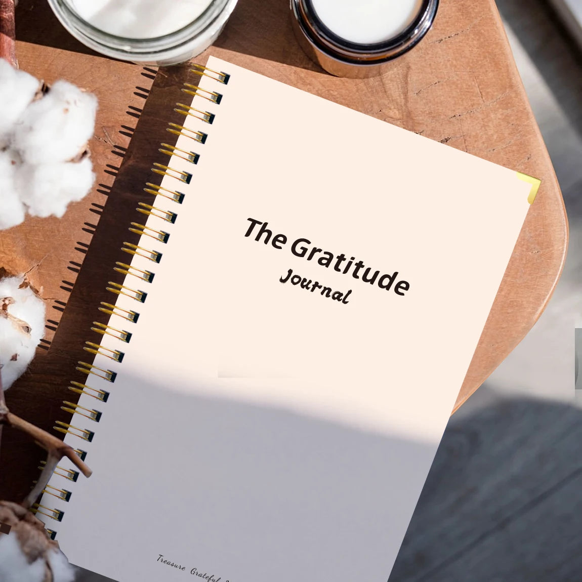 A5 Gratitude Journal Notebook, Mindfulness Journal with Prompts, Spiral Bound Notebook for Positive Thinking, Mood Tracker
