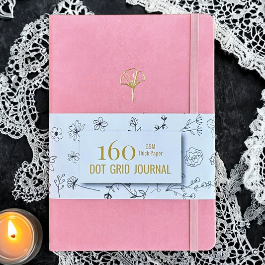 Dotted Journal for Planning – BUKE A5 PU Leather, 160 Numbered Pages, Dot Grid, 160gsm for Bujo Notes