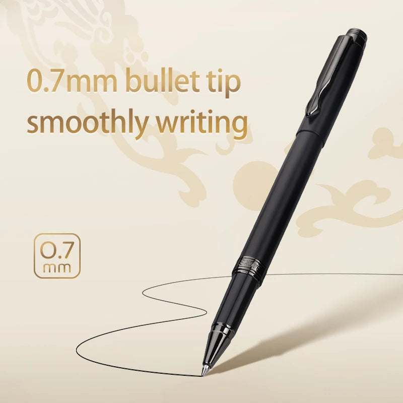 BAOKE T26 Business Exquisite Gift Set Black, Grey PU Leather Notebook 0.7mm Metal Black Pen 96 Sheets Notebook